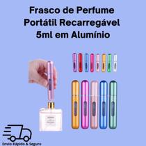 Frasco de Perfume Portátil Recarregável de 5ml em Alumínio