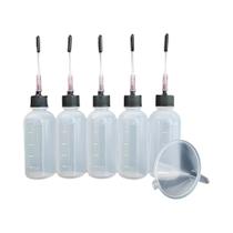 Frasco De Plástico De 50ml Com Bico De Agulha Cega Verde E Rosa E Tampa De Borracha Preta