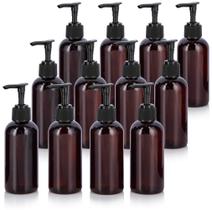 Frasco de plástico PET redondo JUVITUS Amber Boston 120 ml (pacote com 12)