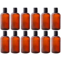Frasco de plástico PET redondo JUVITUS Amber Boston 250 ml (pacote com 12)