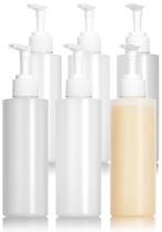 Frasco de plástico recarregável JUVITUS Clear 250mL (pacote com 6) Frasco de plástico recarregável JUVITUS Clear 250mL (pacote com 6)