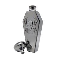 Frasco de quadril de aço inoxidável hexagonal em forma de caixão de 100 ml Frasco de quadril de aço inoxidável hexagonal em forma de caixão de 100 ml