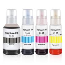 Frasco de recarga de tinta com pigmento GI-25 135 ml preto e CMY 70 mL, pacote com 4 Frasco de recarga de tinta com pigmento GI-25 135 ml preto e CMY 70 mL, pacote com 4