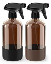 Frasco de spray Bontip Glass Amber 500mL com capa de silicone Frasco de spray Bontip Glass Amber 500mL com capa de silicone