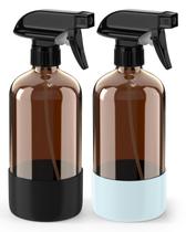 Frasco de spray Bontip Glass com capa de silicone, 500 mL, pacote com 2