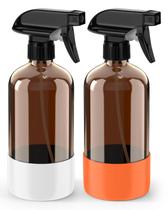 Frasco de spray Bontip Glass com capa de silicone, 500 mL, pacote com 2 Frasco de spray Bontip Glass com capa de silicone, 500 mL, pacote com 2