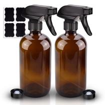 Frasco de spray Wedama Amber Glass 480ml para soluções de limpeza Frasco de spray Wedama Amber Glass 480ml para soluções de limpeza