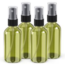 Frasco de spray Wedama Mini Glass 120 ml, pacote com 4 unidades, verde oliva