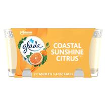 Frasco de vela Glade Coastal Sunshine Citrus 100 ml, 2 unidades Frasco de vela Glade Coastal Sunshine Citrus 100 ml, 2 unidades