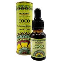 Frasco de Vidro 15ml de Óleo de Aromaterapia Sai Champa Coconut