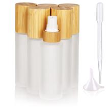 Frasco de vidro COSIDEA 60 ml/2 onças com bomba de loção e tampa de bambu Frasco de vidro COSIDEA 60 ml/2 onças com bomba de loção e tampa de bambu