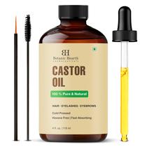 Frasco de vidro de 120 ml de óleo de rícino Botanic Hearth 100% puro Frasco de vidro de 120 ml de óleo de rícino Botanic Hearth 100% puro