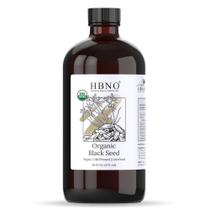 Frasco de vidro de 475 ml de óleo de semente preta HBNO Organic