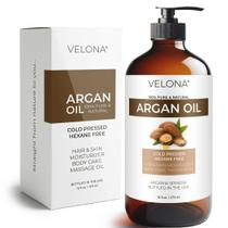 Frasco de vidro de óleo de argão velona 473ml 100% puro natural
