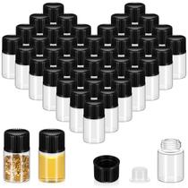 Frasco de vidro Lallisa 100 unidades transparentes de 2 mL com tampa de rosca e tampa Frasco de vidro Lallisa 100 unidades transparentes de 2 mL com tampa de rosca e tampa
