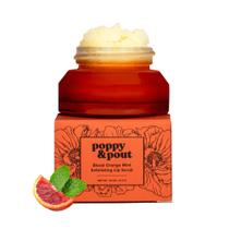 Frasco de vidro natural para esfoliação labial Poppy & Pout Blood Orange Mint