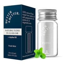 Frasco de vidro natural recarregável Dental Floss Better & Better Frasco de vidro natural recarregável Dental Floss Better & Better