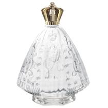 Frasco de vidro Nossa Senhora Aparecida com tampa dourada 75 ml