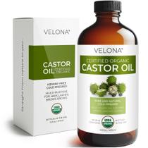 Frasco de Vidro Orgânico 480ml com Óleo de Rícino Velona - Certificação USDA