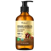 Frasco de vidro orgânico de 240 ml de óleo de jojoba Yoken 100% puro