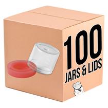 Frasco de vidro RVTUS 100, pacote de 6 mL com tampas de silicone para armazenamento