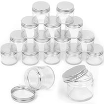 Frasco de vidro Sweet 15 pacotes de 60 ml com tampa prateada para creme e loção
