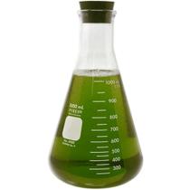 Frasco Erlenmeyer Corning Pyrex 1000 ml com rolha de borracha Frasco Erlenmeyer Corning Pyrex 1000 ml com rolha de borracha
