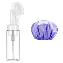 Frasco Espumador e Touca de Cetim Para Autocuidado