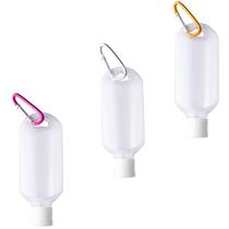 Frasco flip top de plastico para viagem com tampa + mosquetao colors 60ml Frasco flip top de plastico para viagem com tampa + mosquetao colors 60ml