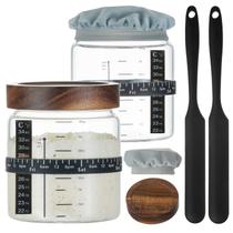 Frasco inicial de massa fermentada Wissy&Konny, pacote com 2 litros e acessórios