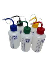 Frasco Lavador (Pisseta) Graduado em Silk-Screen com Bico Curvo Colorido - Nalgon