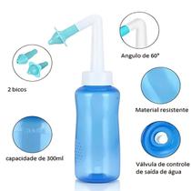 Frasco Lavagem Nasal Premium 300ml Azul Para Higienização Segura Frasco Lavagem Nasal Premium 300ml Azul Para Higienização Segura