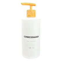 Frasco Minimalista 500ml Branco/Bambu - Condicionador