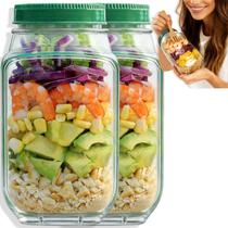 Frasco para Ensalada TOPMELON The Original Salad Pod con Recipiente para Aderezo