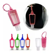 Frasco Porta Alcool Gel Frasco Mochila Chaveiro Silicone -