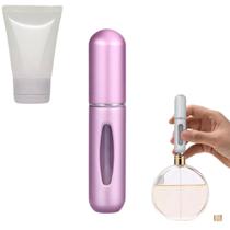 Frasco Porta Perfume, Mini Spray, Mini Aromatizador de Perfume 5ml Recarregável, Bisnaga Plástica 30g Tampa Flip Branca