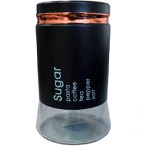 Frasco Pote Sugar De Vidro Médio Mantimentos Tampa Hermético