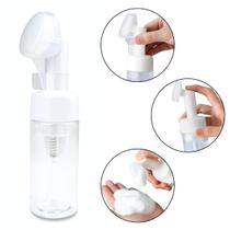 Frasco Pump Com Escovinha De Silicone Para Skin Care 120 Ml