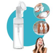 Frasco Pump Espuma 100ml Sabonete Facial Skin Care com Escova Silicone Massageadora Limpeza Profunda Rosto Higienizador Portátil Frasco Pump Espuma 100ml Sabonete Facial Skin Care com Escova Silicone Massageadora Limpeza Profunda Rosto Higienizador Portátil