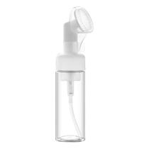 Frasco Pump Espumador Com Escova De Silicone Para Limpeza Facial 180ml Platina CB3273