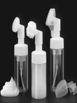 Frasco pump para limpeza facial com escova de silicone macio - Filó Modas