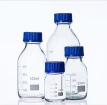 Frasco Reagente vidro 100ml Tampa Azul