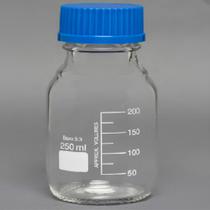 Frasco Reagente Vidro 250ml Tampa Azul