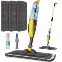 Frasco recarregável Spray Mop Panda Grip de 400 ml, 2 almofadas, amarelo
