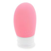 Frasco Reutilizável para Viagens de Silicone Rosa 60ml Lyor