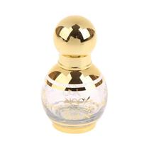 Frasco Roll-on De Óleo Essencial De 15ml Com Revestimento Dourado Para Viagem, Frasco Esculpido Para