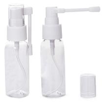 Frasco spray de plastico para viagem com tampa + direcionador 30ml cvd