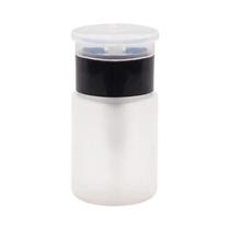 Frasco Vazio Transparente Com Bomba Para Removedor De Esmalte Em Gel UV, Para Nail Art Rosa E Preta.