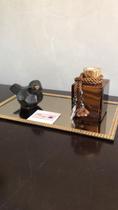 Frasco Vidro Cubo Ambar