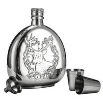 Frascos 17 oz 304 aço inoxidável hip flask em relevo padrão de veado frascos anca de garrafa pequena Frascos 17 oz 304 aço inoxidável hip flask em relevo padrão de veado frascos anca de garrafa pequena